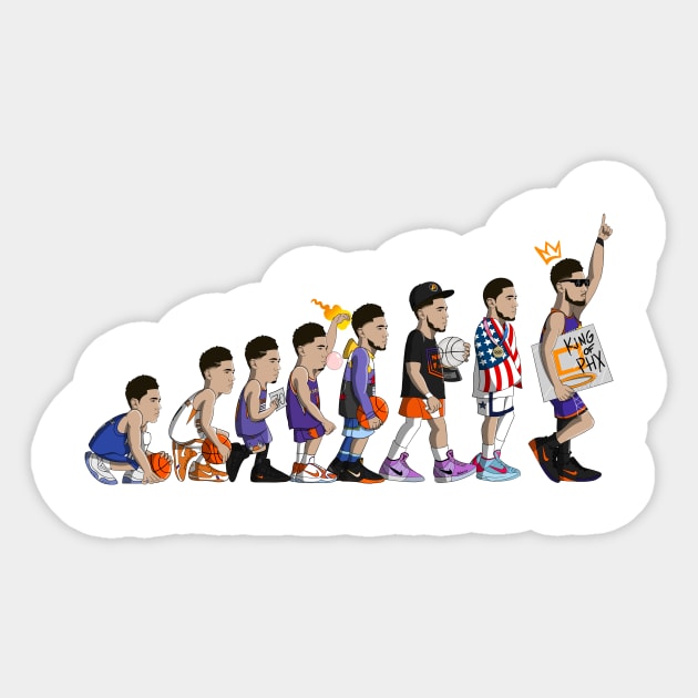 Evolution of Devin Booker Sticker by Valley Boys 